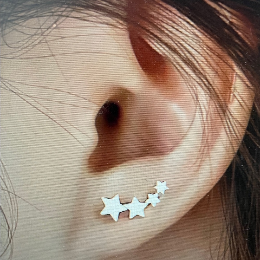 Silver Star Earrings